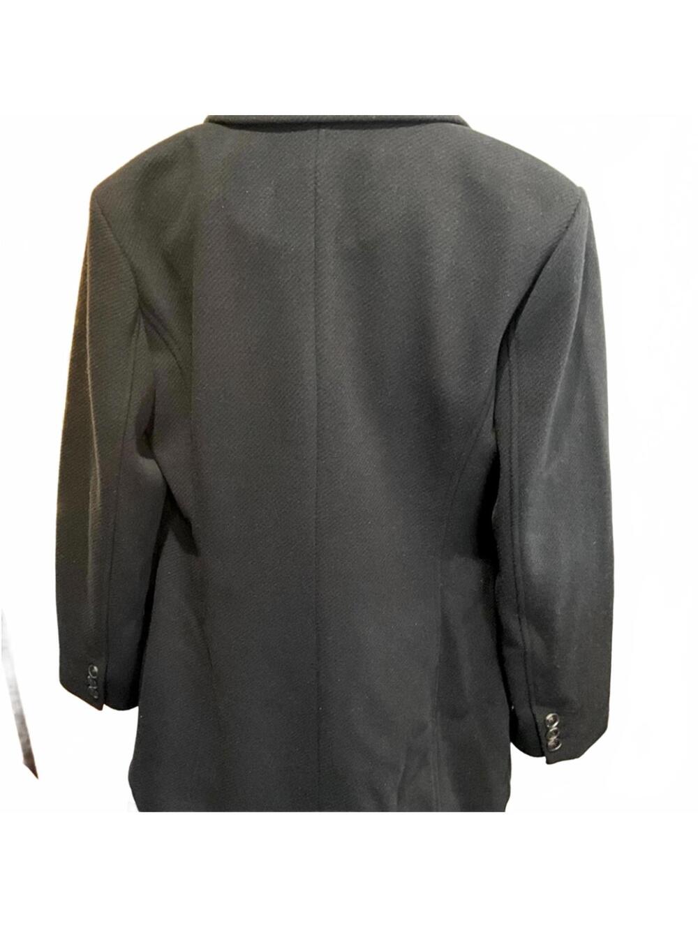 NWT BCBGMaxAzria Black Pea Coat Longline Size L - Picture 4 of 9